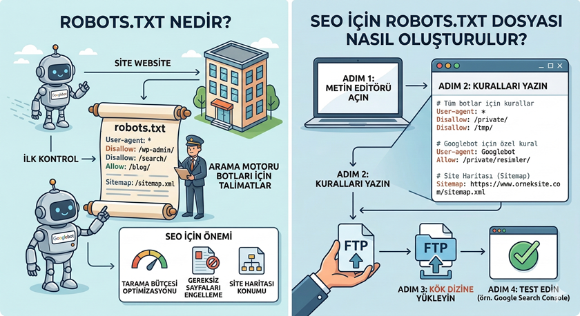 Robots.txt Nedir? SEO İçin Robots.txt Dosyası Nasıl Oluşturulur?